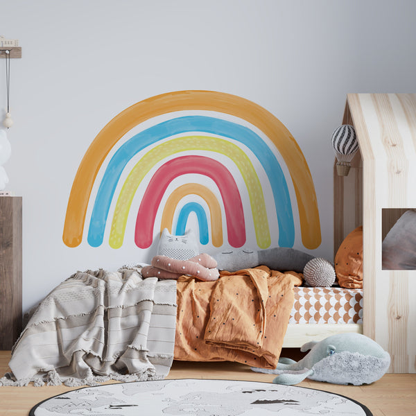 Watercolor Rainbow Wall Decal: Removable Nursery Decor