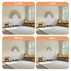 Watercolor Pastel Rainbow Wall Decal - Peel and Stick Nursery Decor