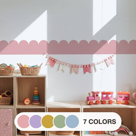 Scallop Wall Border Classic, available in 7 colors