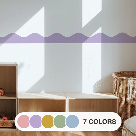 Wave Wall Border, available in 7 colors