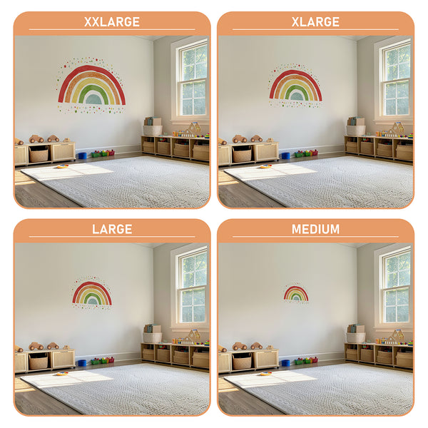 Watercolor Colorful Rainbow Wall Decal