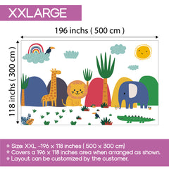 Safari Animal Wall Decal: Removable Jungle Nursery Decor
